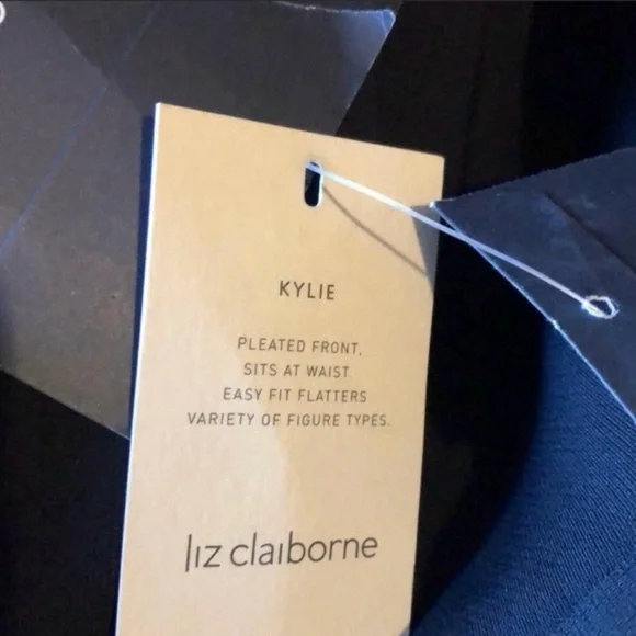 New Liz Claiborne Kylie Black Straight Leg Dress Pants Trousers Women’s Size 14 - Picture 11 of 13